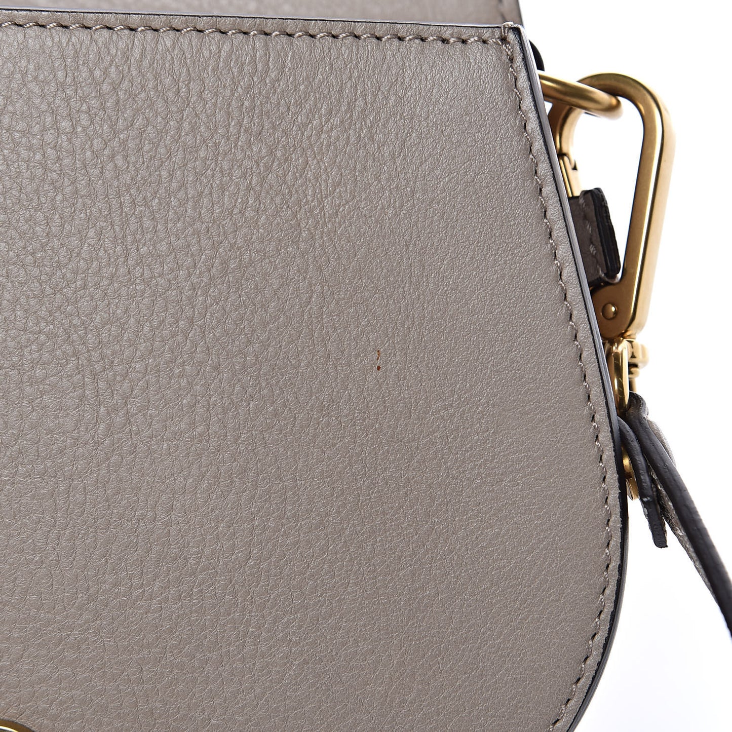 Calfskin Suede Small Nile Bracelet Bag Motty Grey