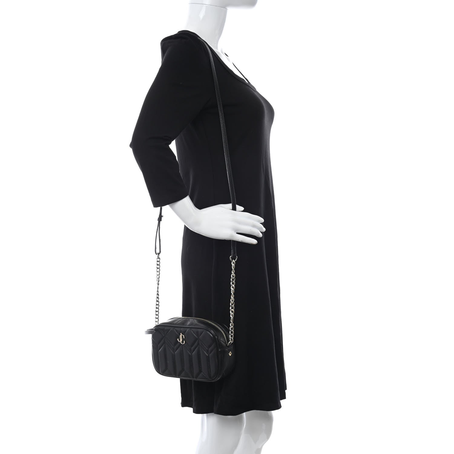 Jimmy Choo Nappa Quilted JC Camera Bag Black 2 of 9