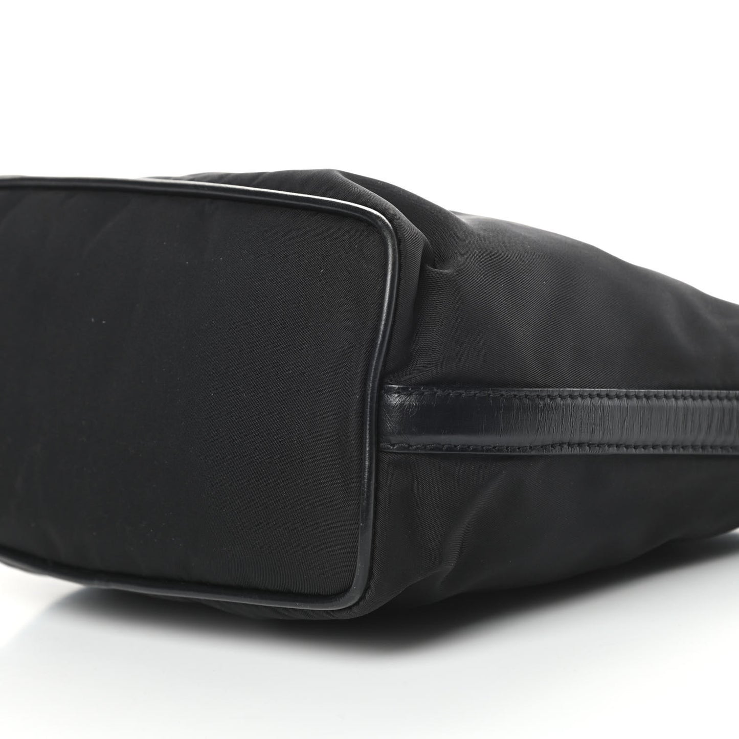 Tessuto Nylon Calfskin Hobo Black