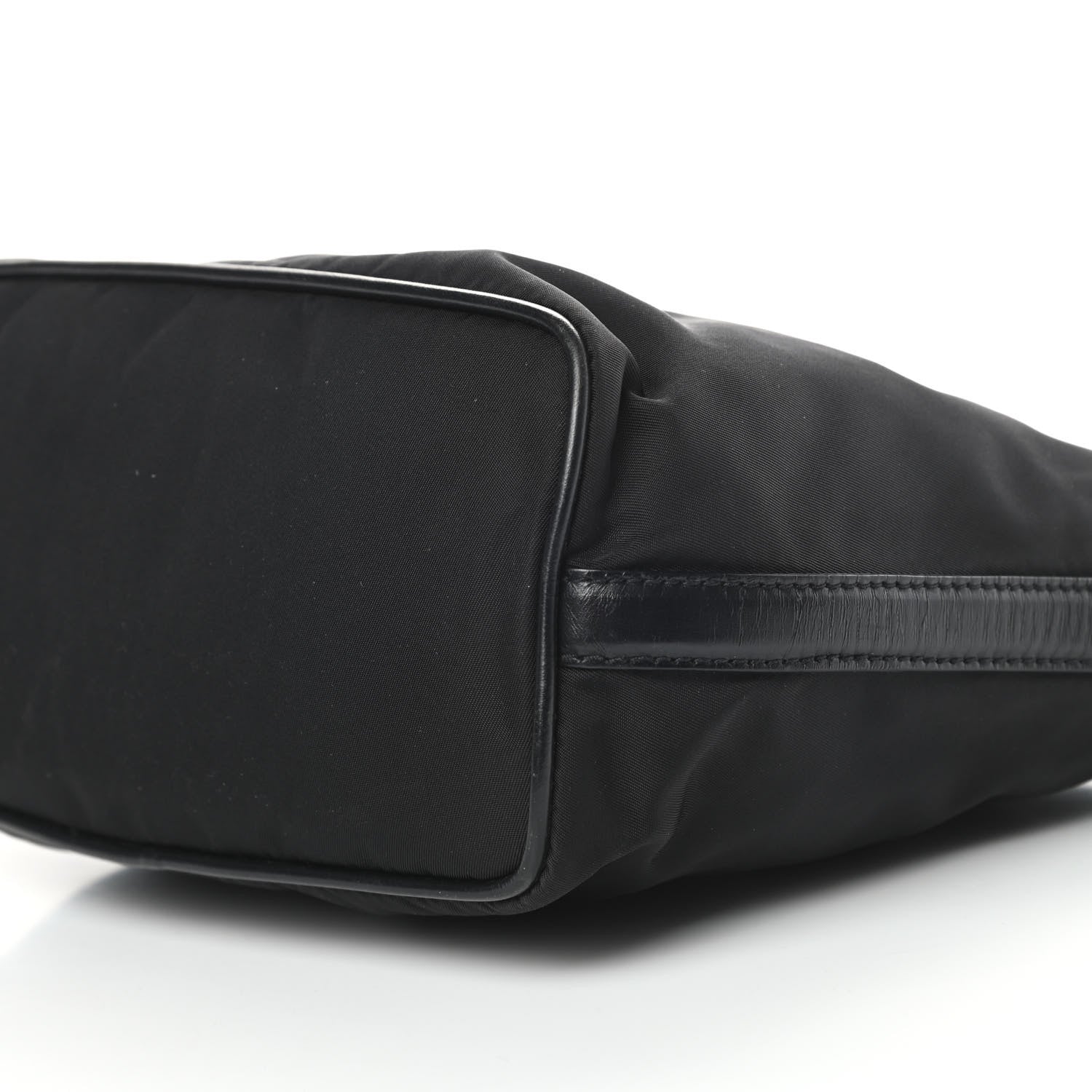 Prada Tessuto Nylon Calfskin Hobo Black 10 of 10