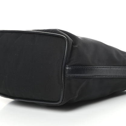 Prada Tessuto Nylon Calfskin Hobo Black 10 of 10