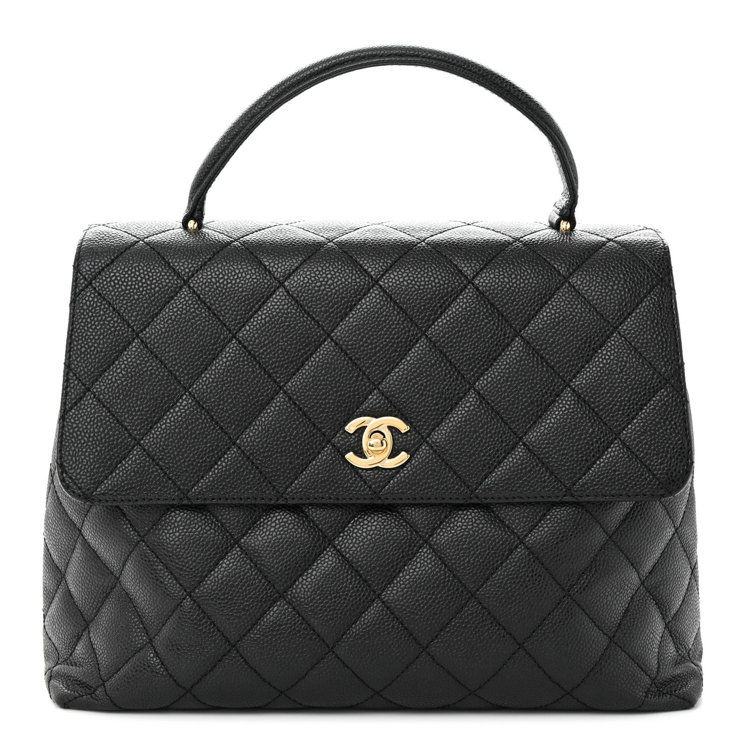 Chanel Caviar Quilted Jumbo Kelly Flap Black 1 of 12