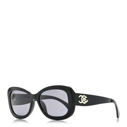 Chanel Acetate Polarized CC Sunglasses 5468-B-A Black 1 of 9
