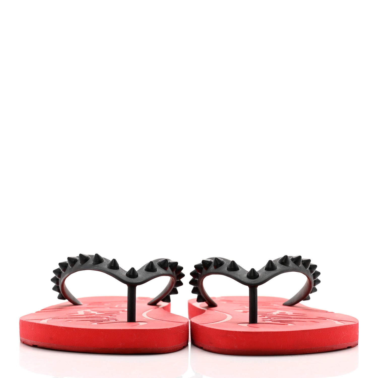 Christian Louboutin Rubber Spike Loubi Donna Flip Flop 39 Black 2 of 10