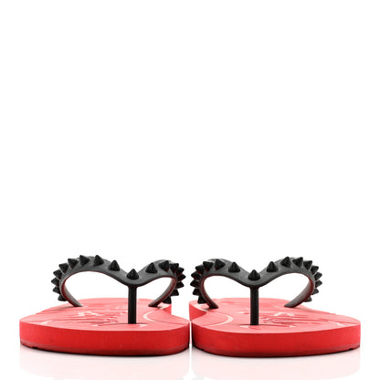 Christian Louboutin Rubber Spike Loubi Donna Flip Flop 39 Black 2 of 10