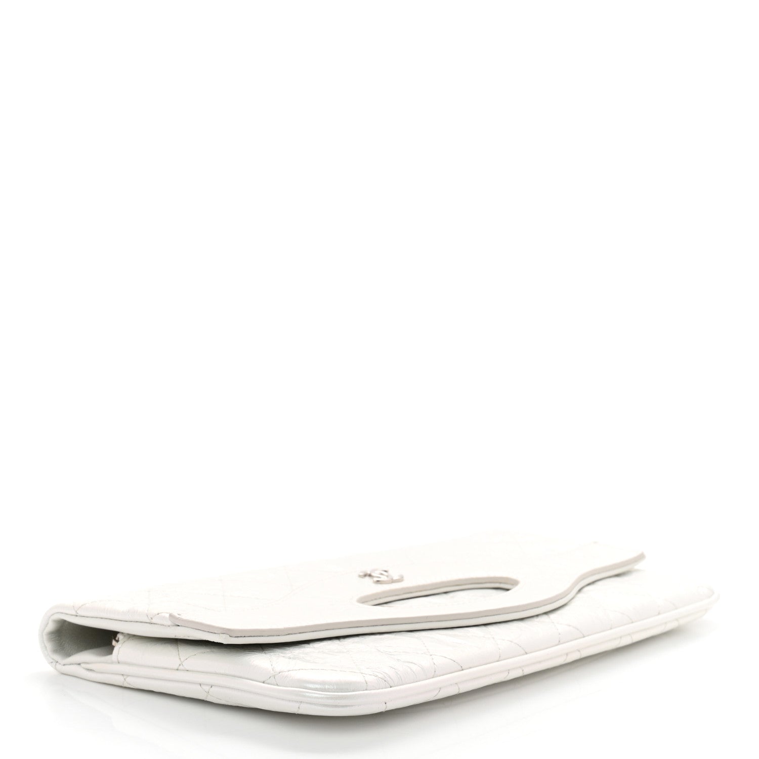 Chanel Iridescent Aged Calfskin Small 31 Pouch White 4 of 14