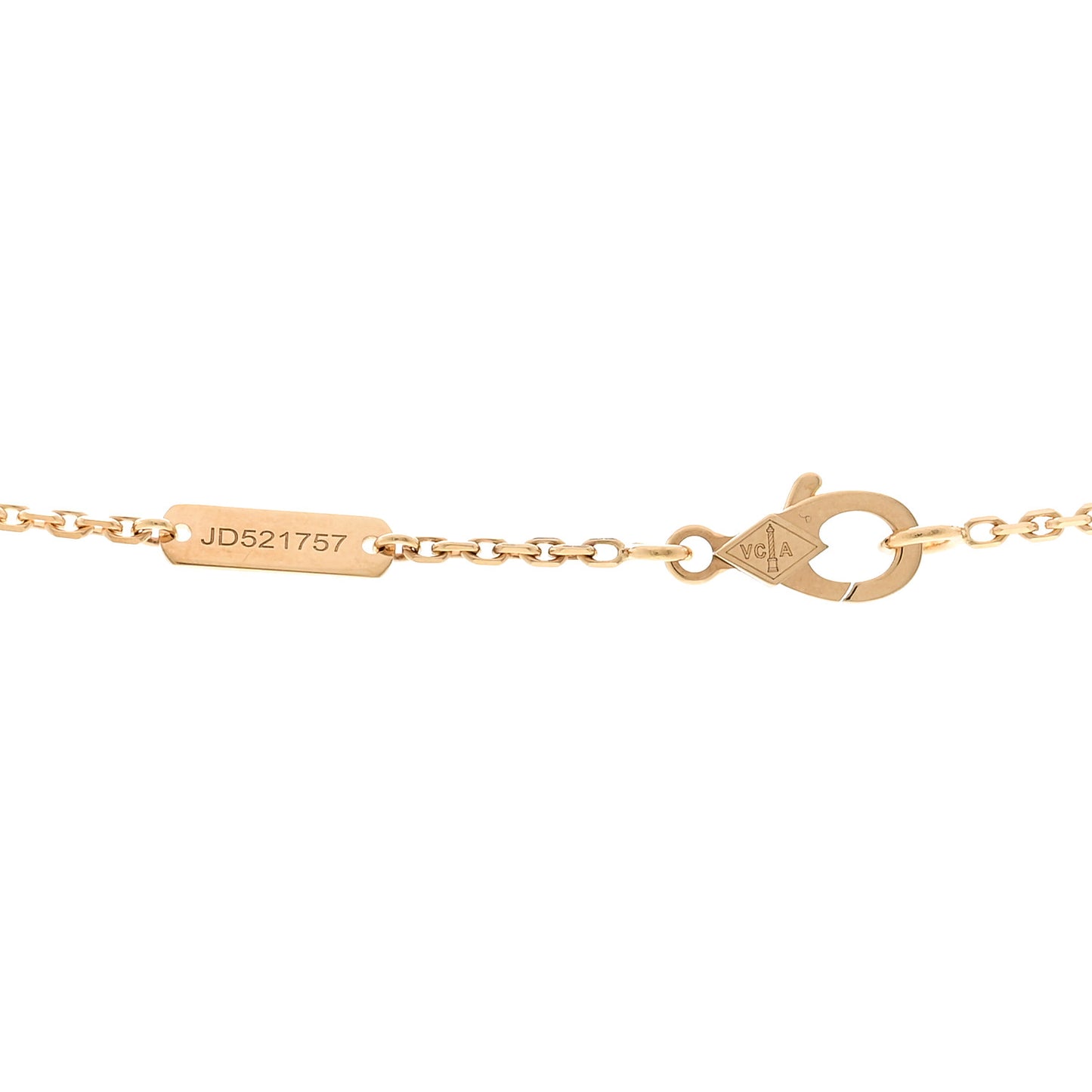 18K Yellow Gold Guilloche Vintage Alhambra Pendant Necklace