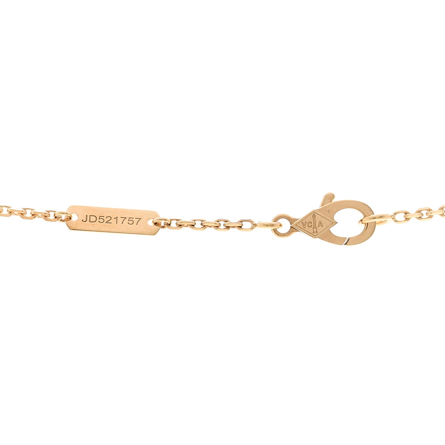 Van Cleef & Arpels 18K Yellow Gold Guilloche Vintage Alhambra Pendant Necklace 4 of 6
