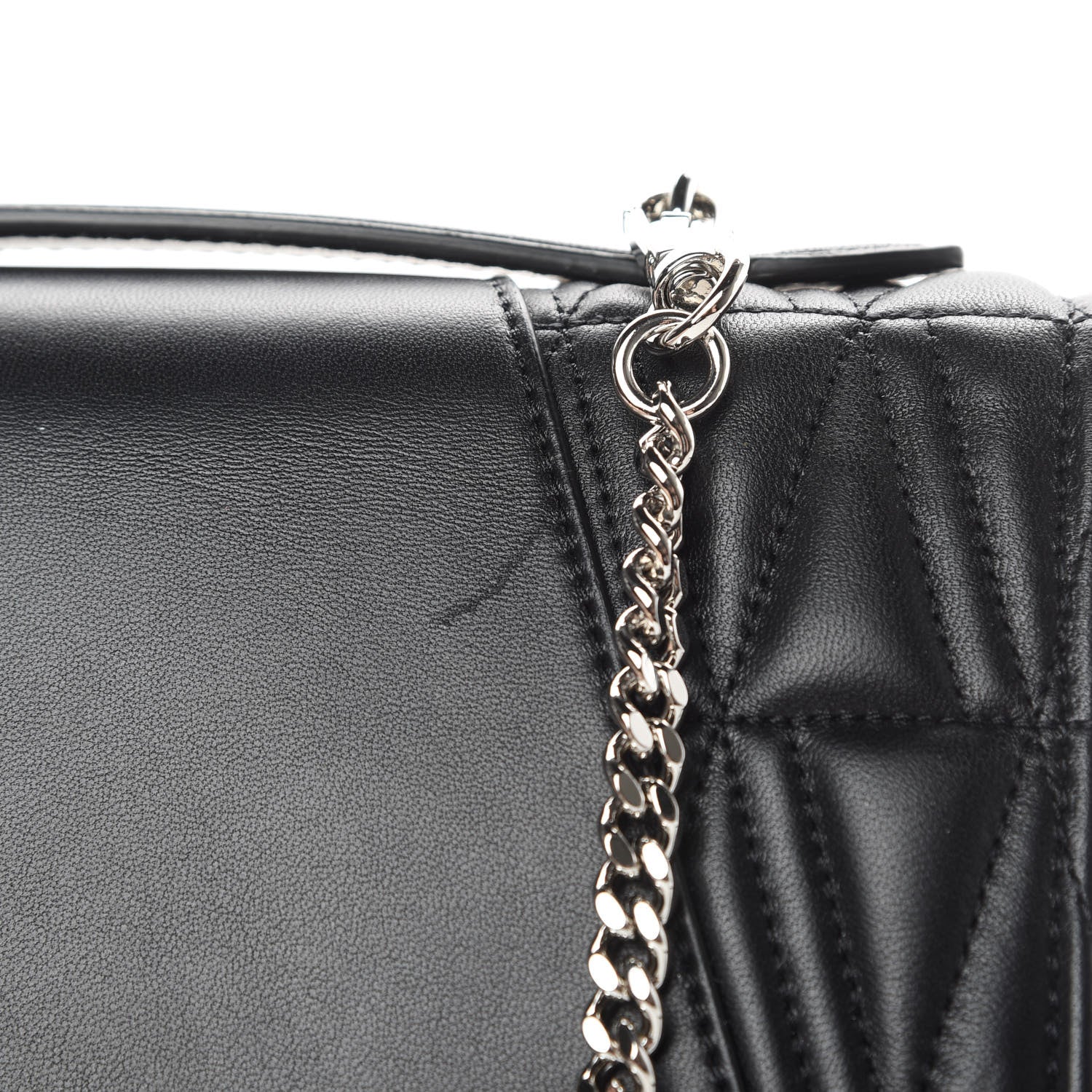Versace Nappa Quilted Virtus Top Handle Shoulder Bag Black 14 of 14