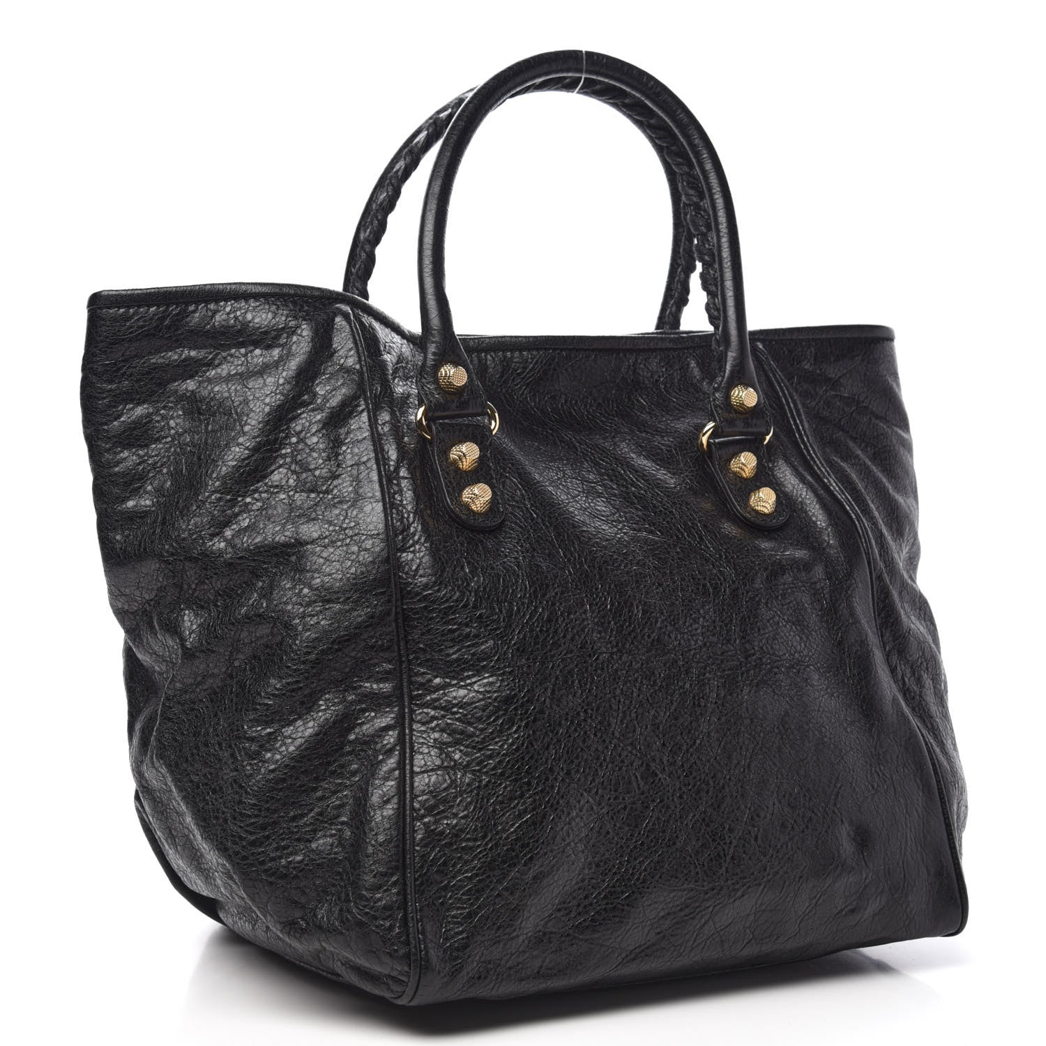 Balenciaga Agneau Giant 12 Gold Hardware S Sunday Tote Black 3 of 10
