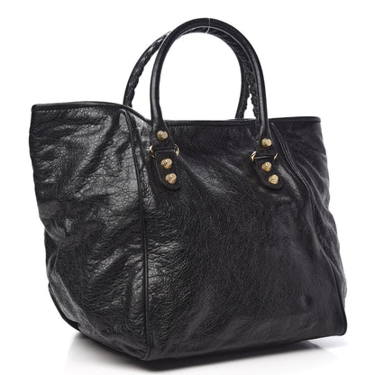 Balenciaga Agneau Giant 12 Gold Hardware S Sunday Tote Black 3 of 10