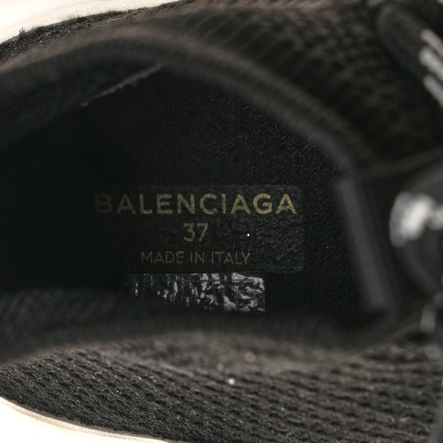 Balenciaga Knit Womens Speed Lace Up Sneakers 37 Black 6 of 7