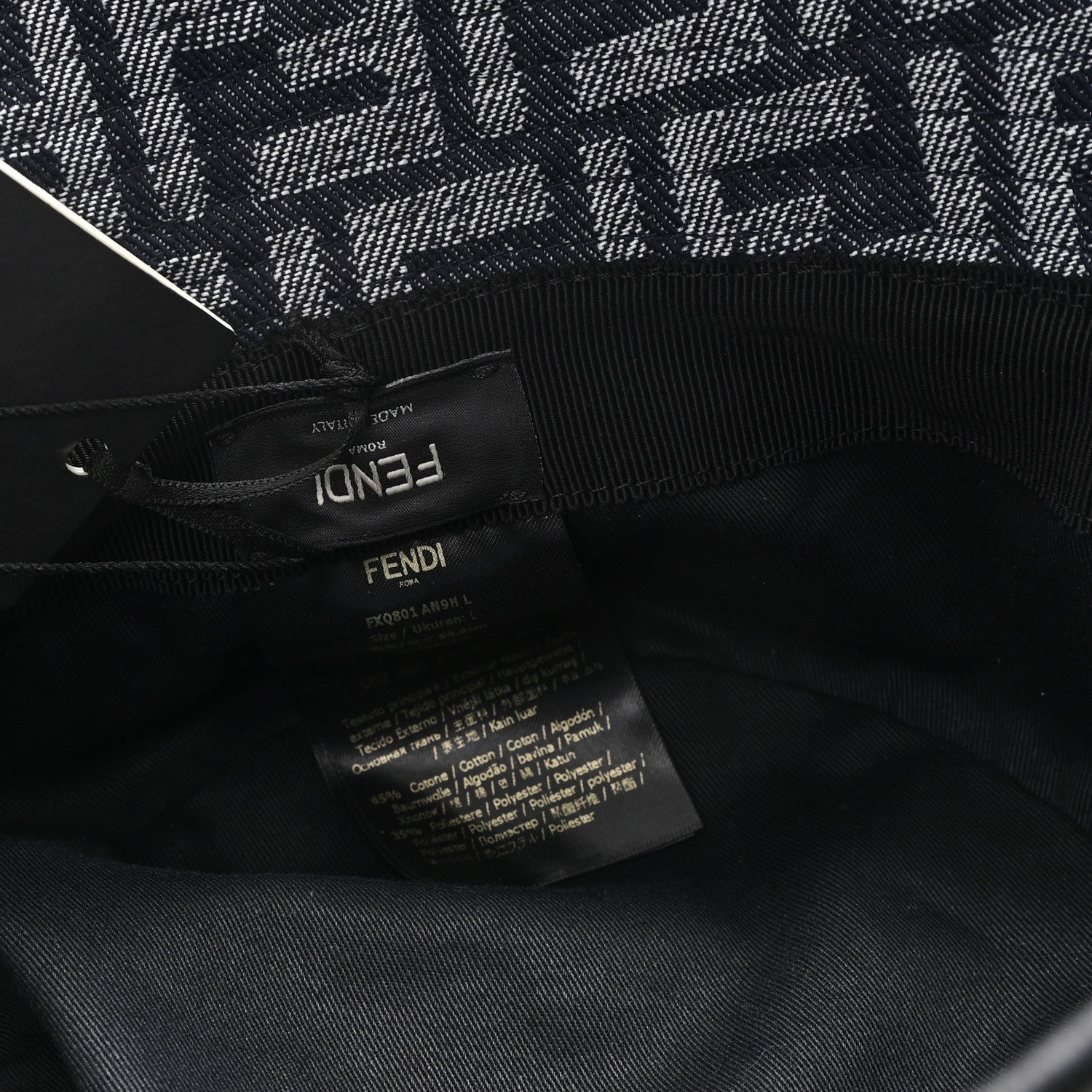 Fendi Denim FF Bucket Hat L Black 8 of 8