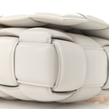 Bottega Veneta Lambskin Maxi Intreccio Padded Chain Cassette Crossbody Bag White 10 of 10