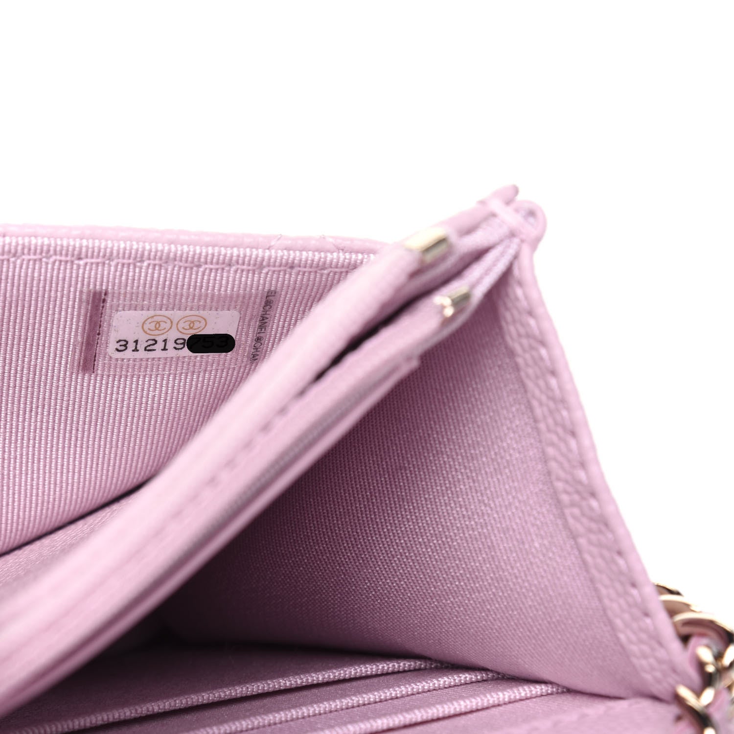 Chanel Caviar Quilted Wallet On Chain WOC Light Pink 8 of 14