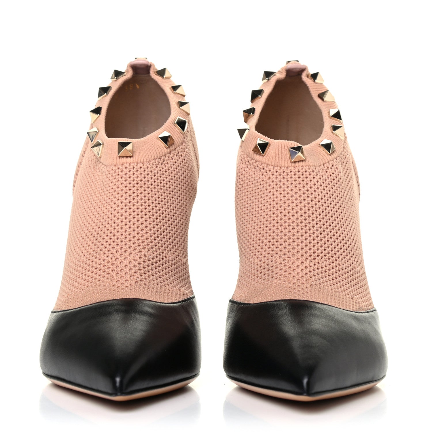 Valentino Garavani Nappa Knit Rockstud 105mm Sock Booties 38.5 Black 2 of 4