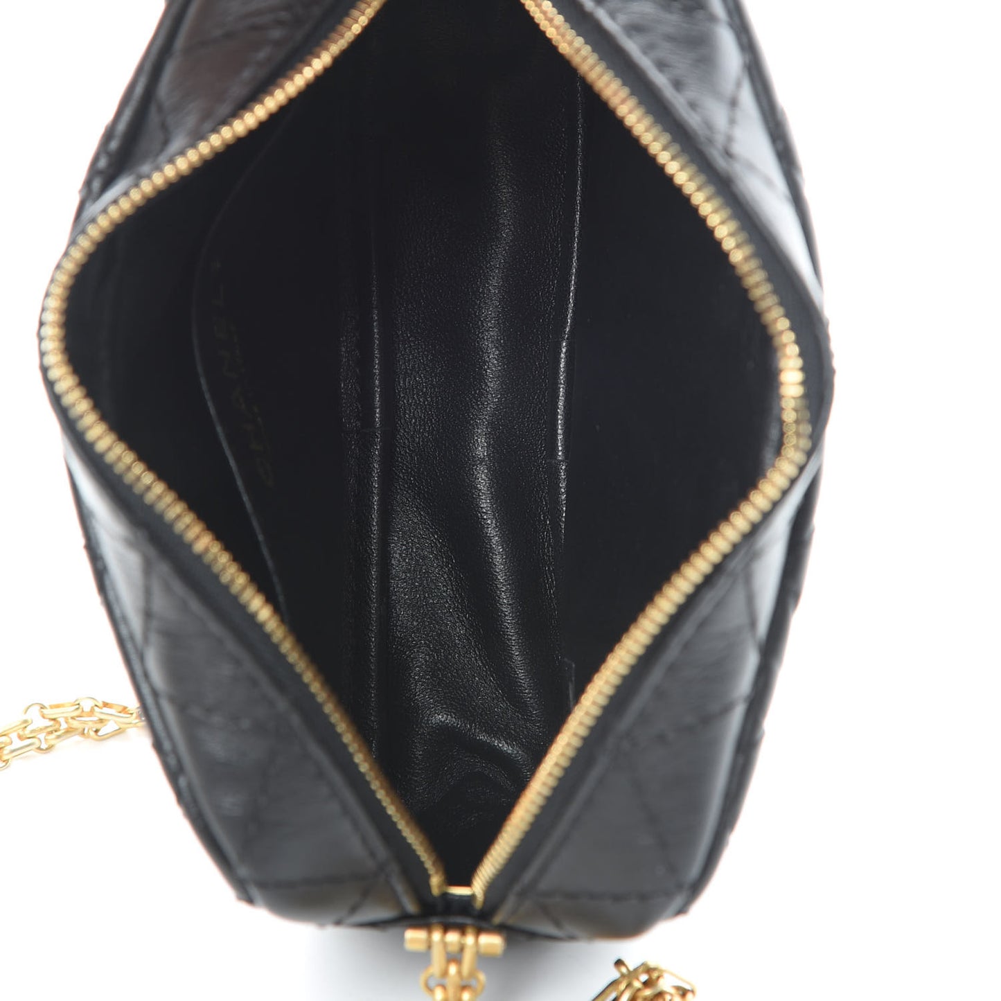 Aged Calfskin Quilted Mini Reissue Camera Case Black
