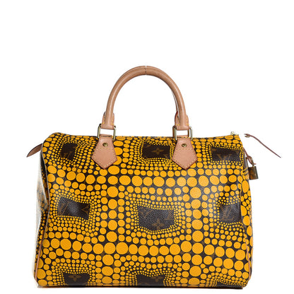 Louis Vuitton Monogram Kusama Town Speedy 30 Yellow 1 of 7