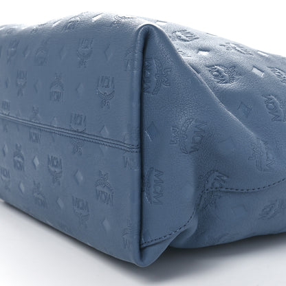 MCM Calfskin Ottomar Monogram Large Klara Hobo Luft Blue 9 of 9