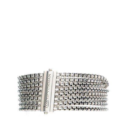 David Yurman Sterling Silver Eight-Row Box Chain Bracelet 1 of 6