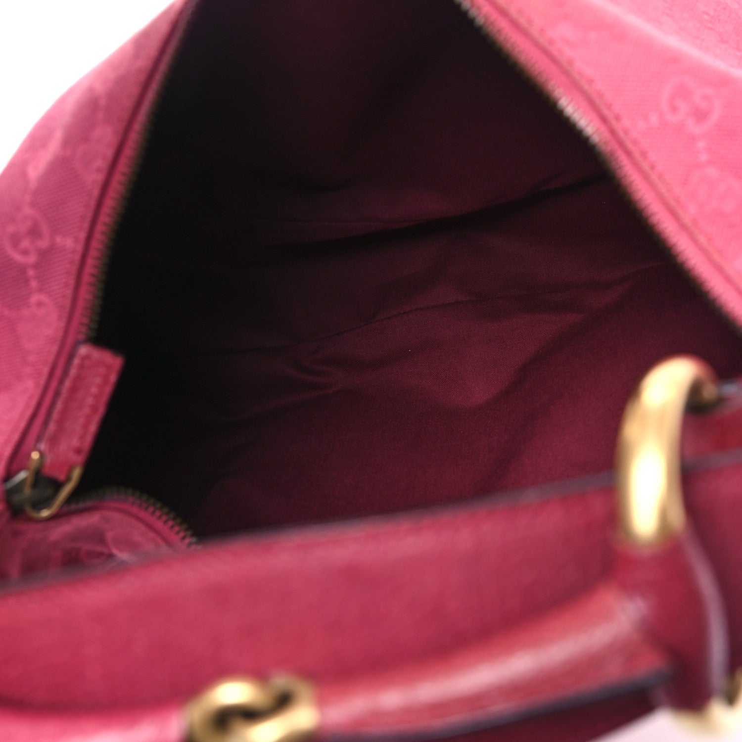 Gucci Monogram Medium Horsebit Chain Hobo Fuchsia 5 of 12