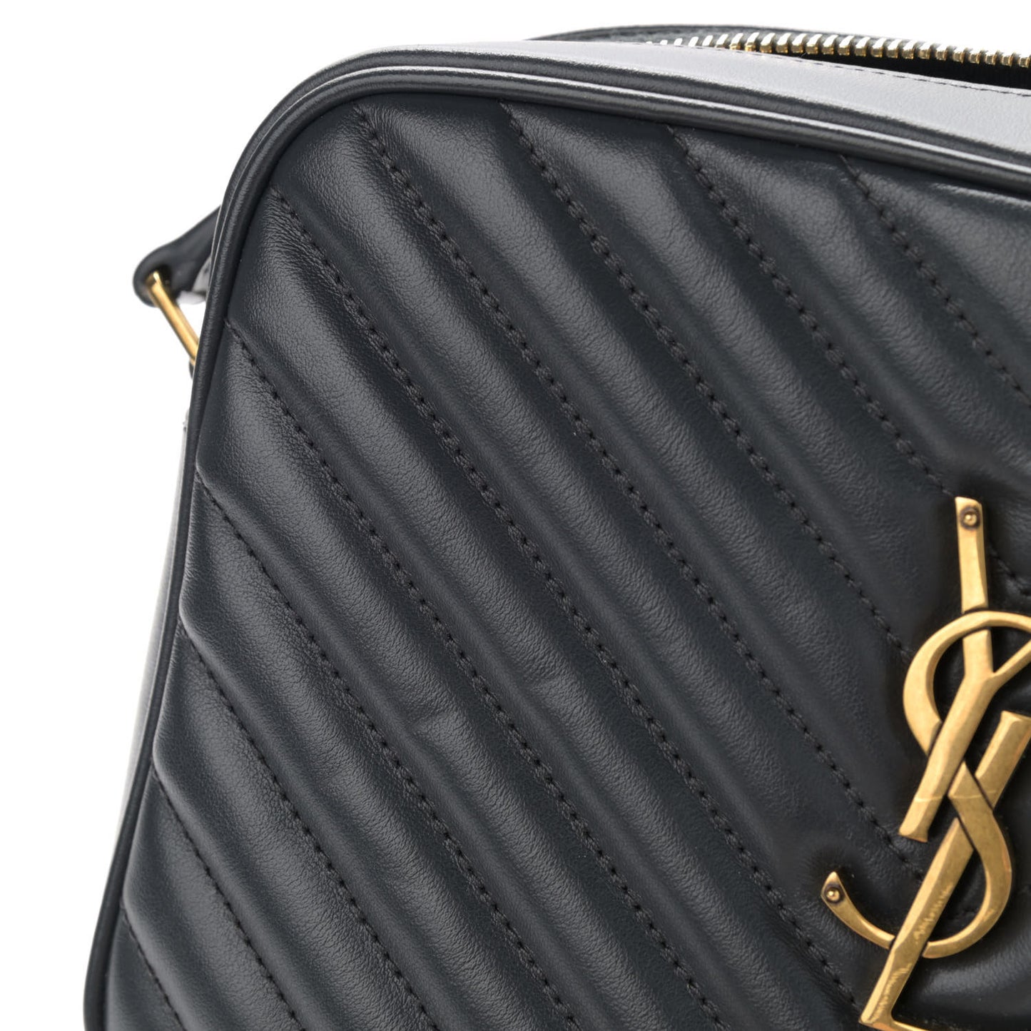 Calfskin Matelasse Monogram Lou Camera Bag Dark Smog