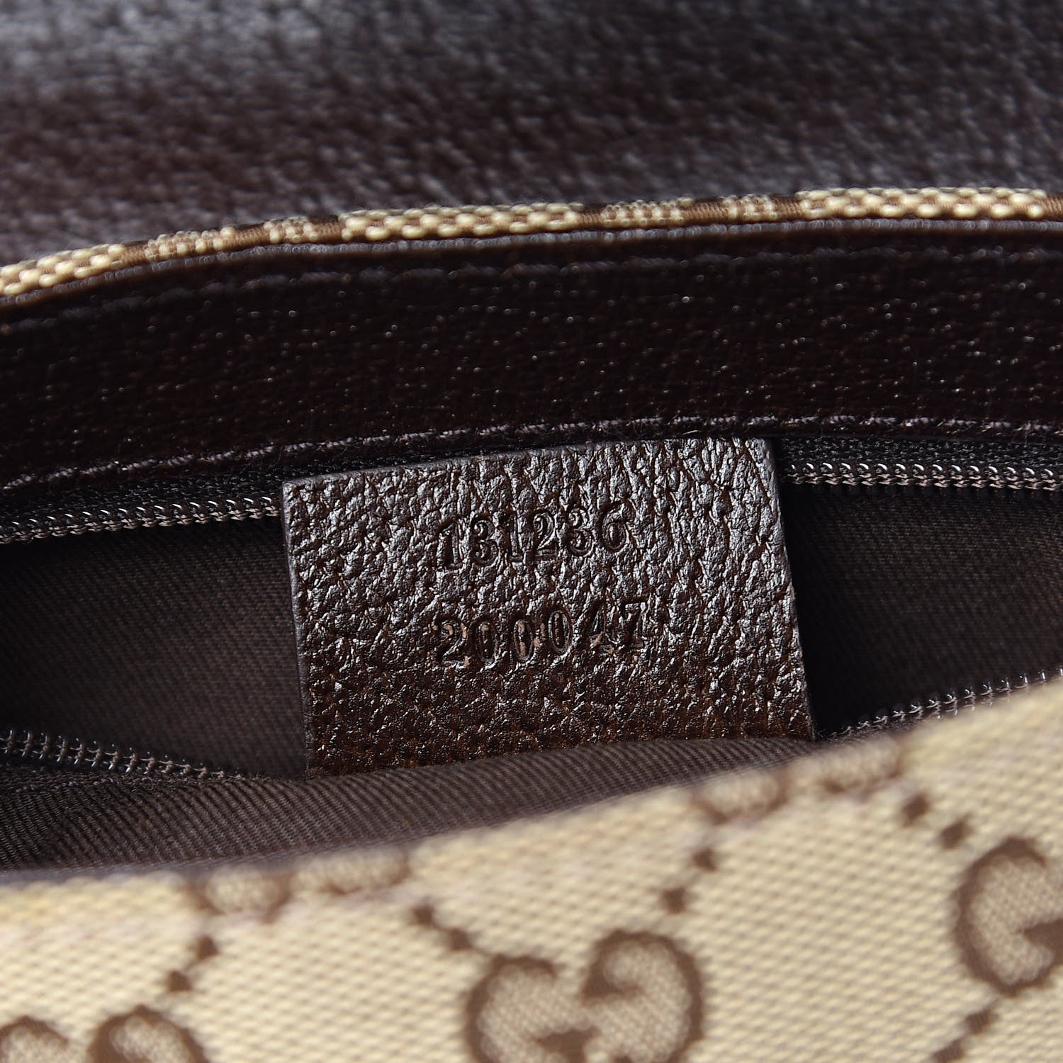 Gucci Monogram Waist Pouch Bag Dark Brown 7 of 10