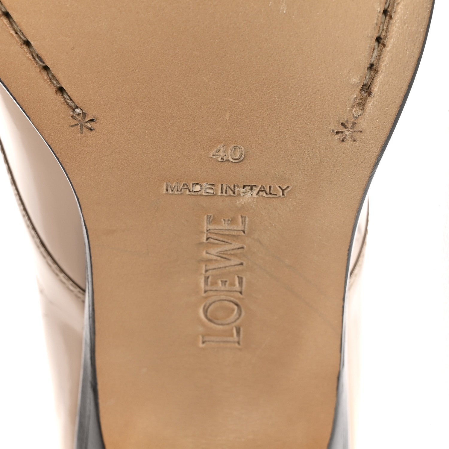 Loewe Brushed Calfskin Campo Derby Loafers 40 Light Pink 8 of 9