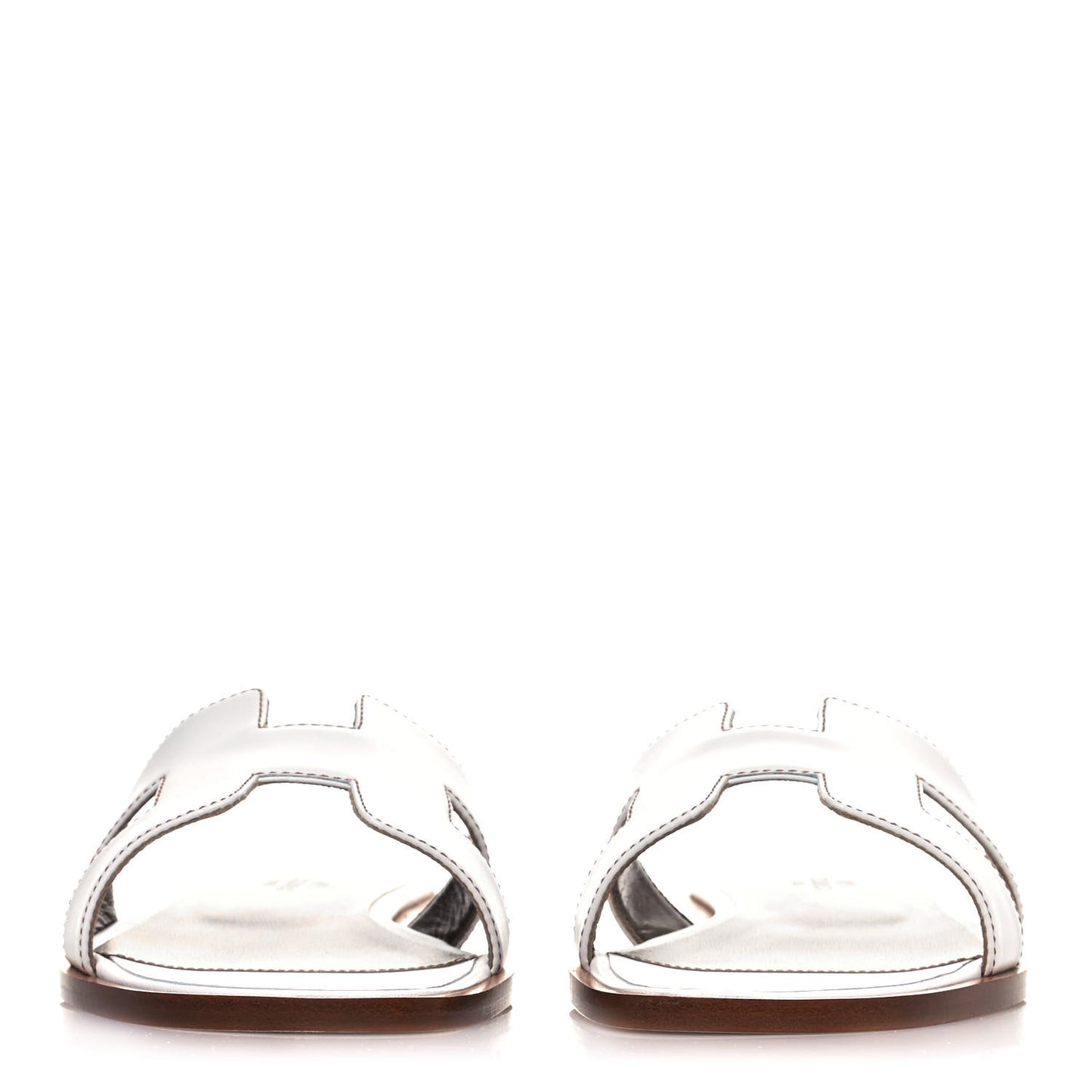 Box Calfskin Oran Sandals 38 White