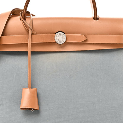Hermes Military Toile Vache Hunter Herbag Zip PM 31 Bleu Lin 9 of 11