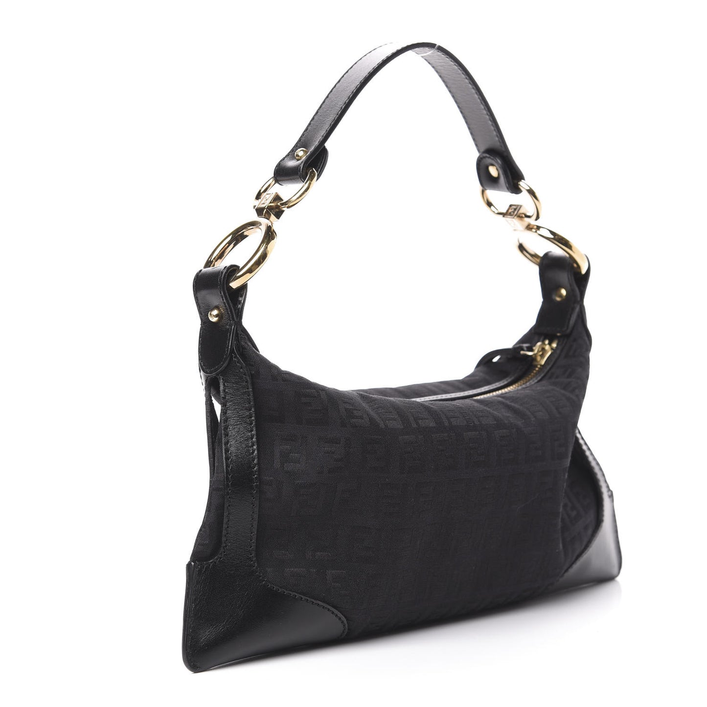 Zucchino Cuoio Small Chef Pocket Shoulder Bag Black
