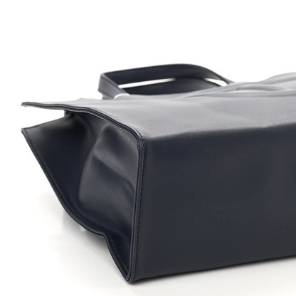 Telfar Vegan Leather Medium Shopping Bag Navy 9 of 10