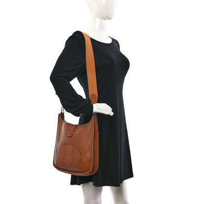 Hermes Taurillon Clemence Evelyne PM Gold 2 of 8
