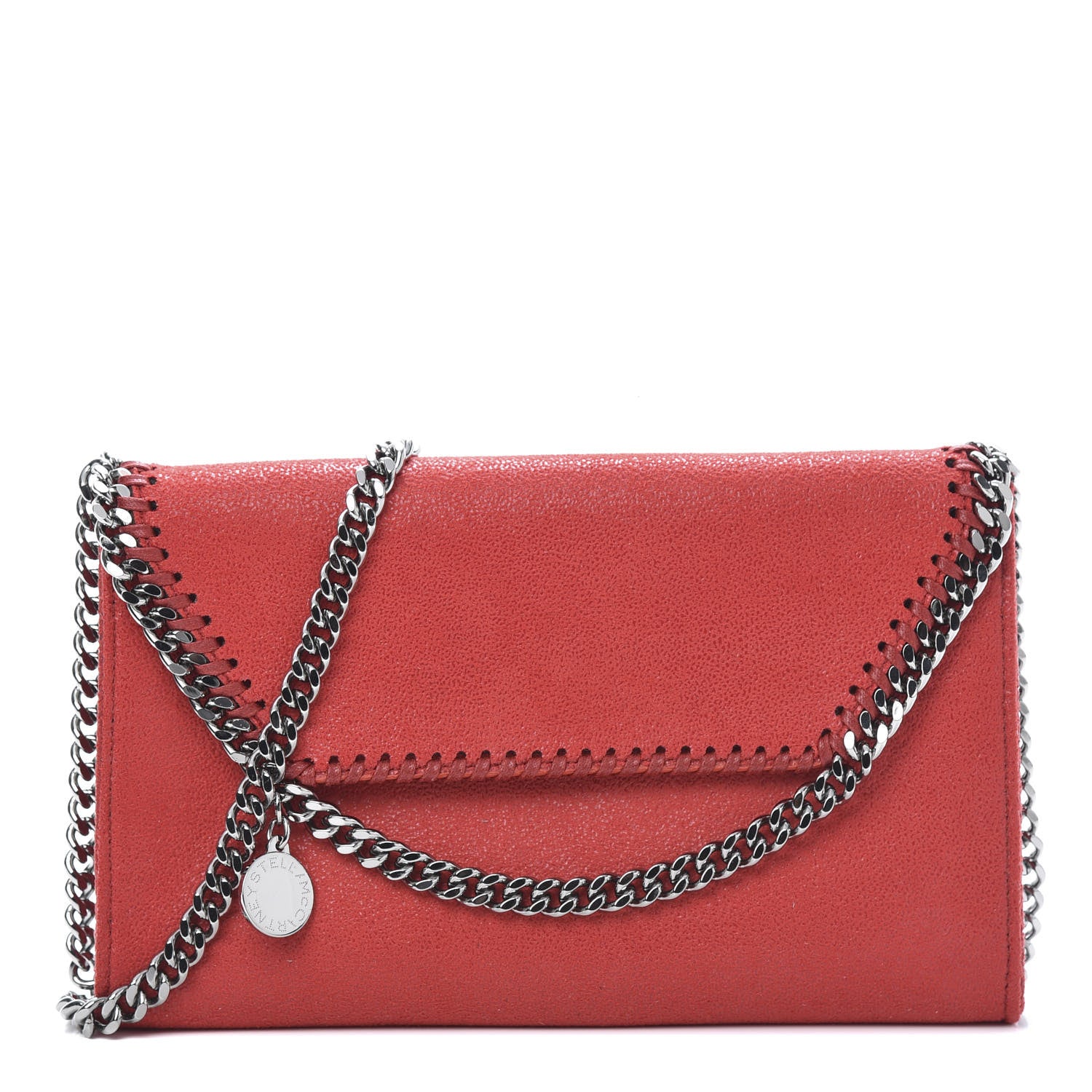 Stella McCartney Shaggy Deer Mini Falabella Crossbody Bag Cherry 1 of 9