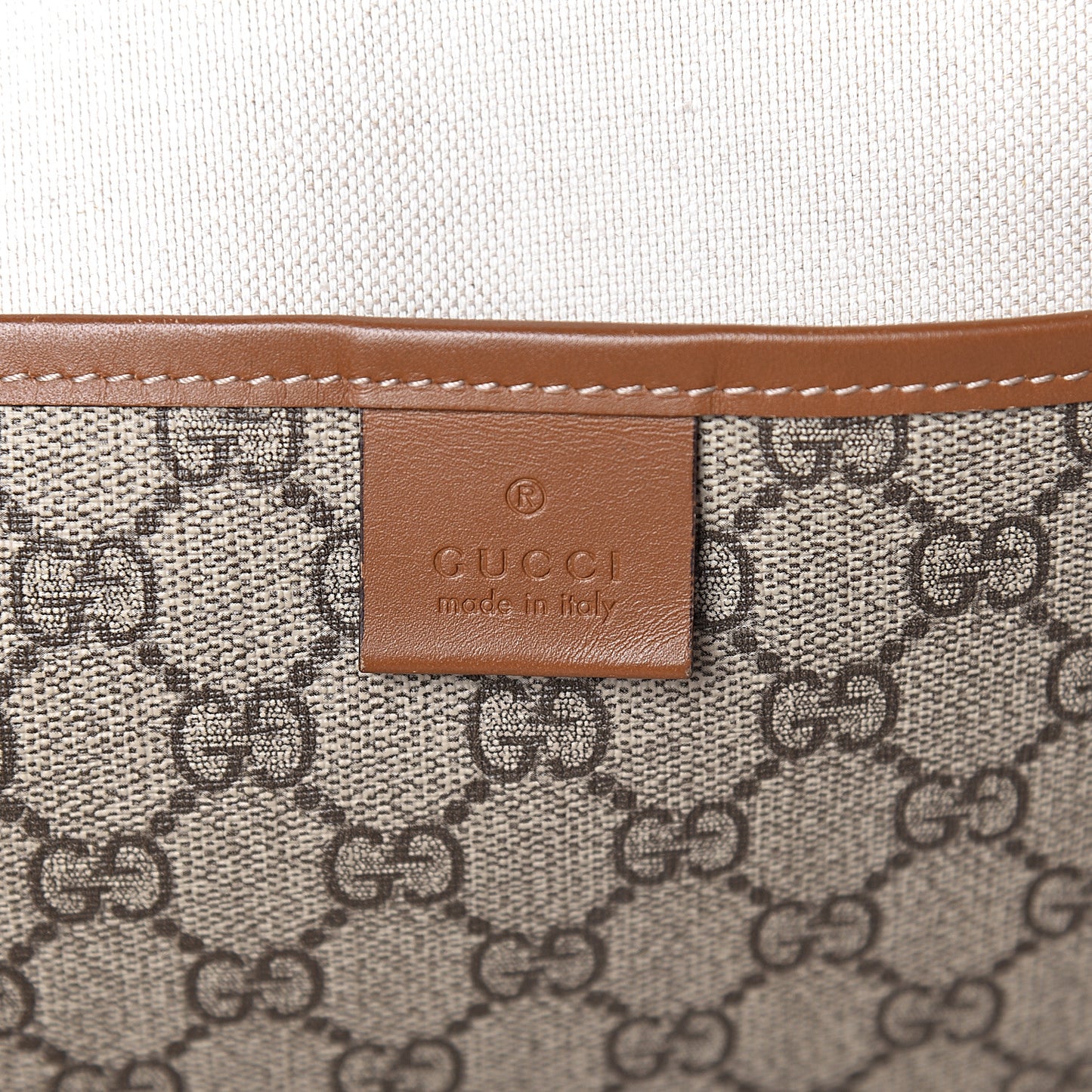 GG Plus Monogram Medium Signature Web Loop Tote Brown