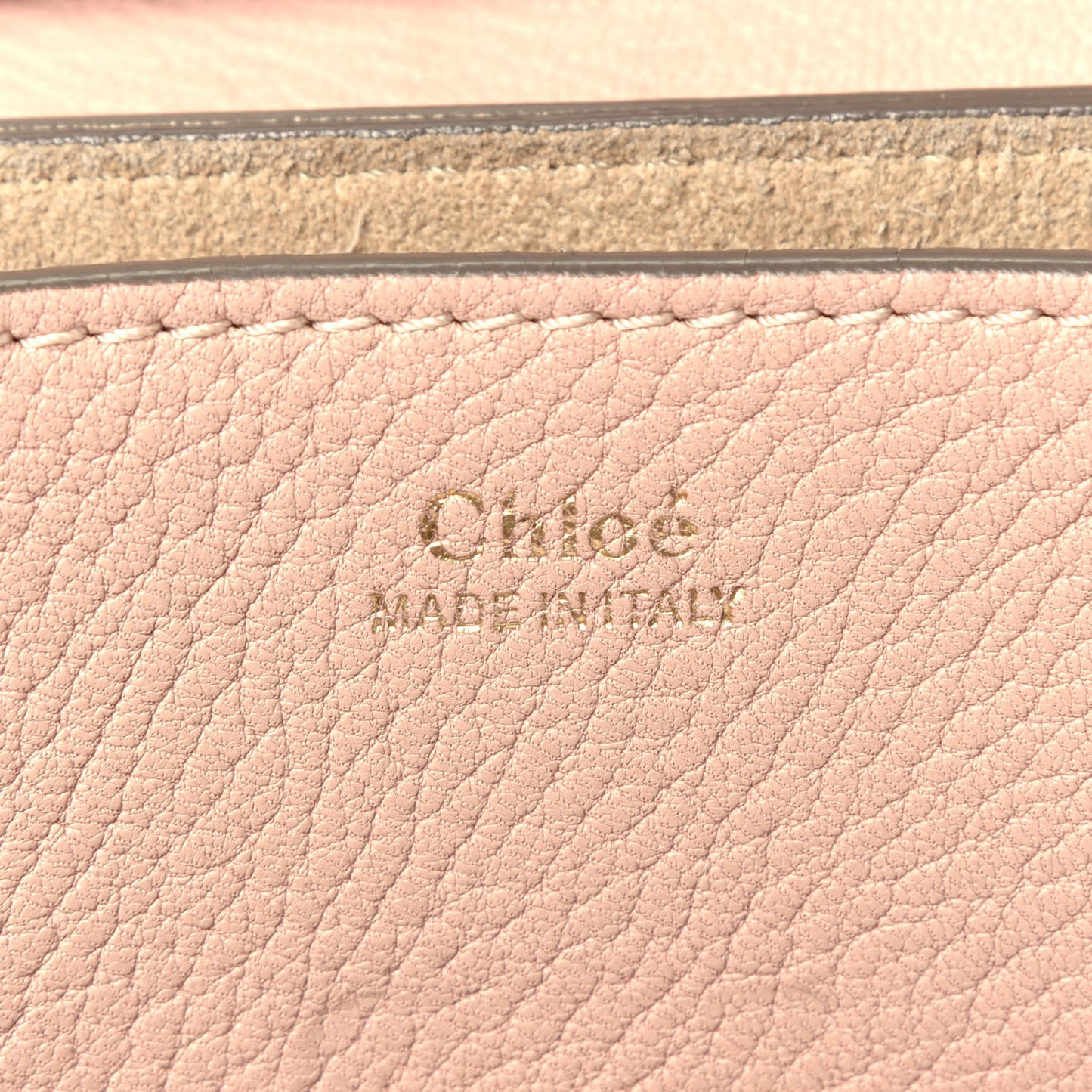 Grained Lambskin Mini Drew Shoulder Bag Cement Pink