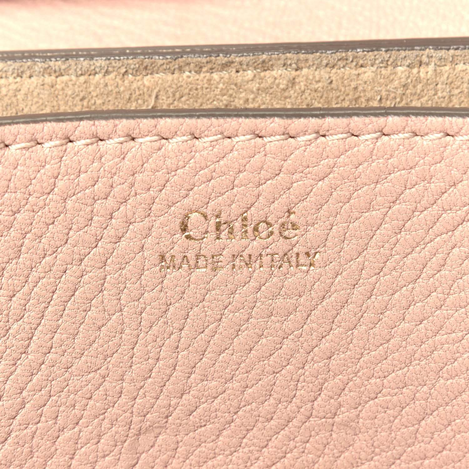 Chloe Grained Lambskin Mini Drew Shoulder Bag Cement Pink 7 of 9