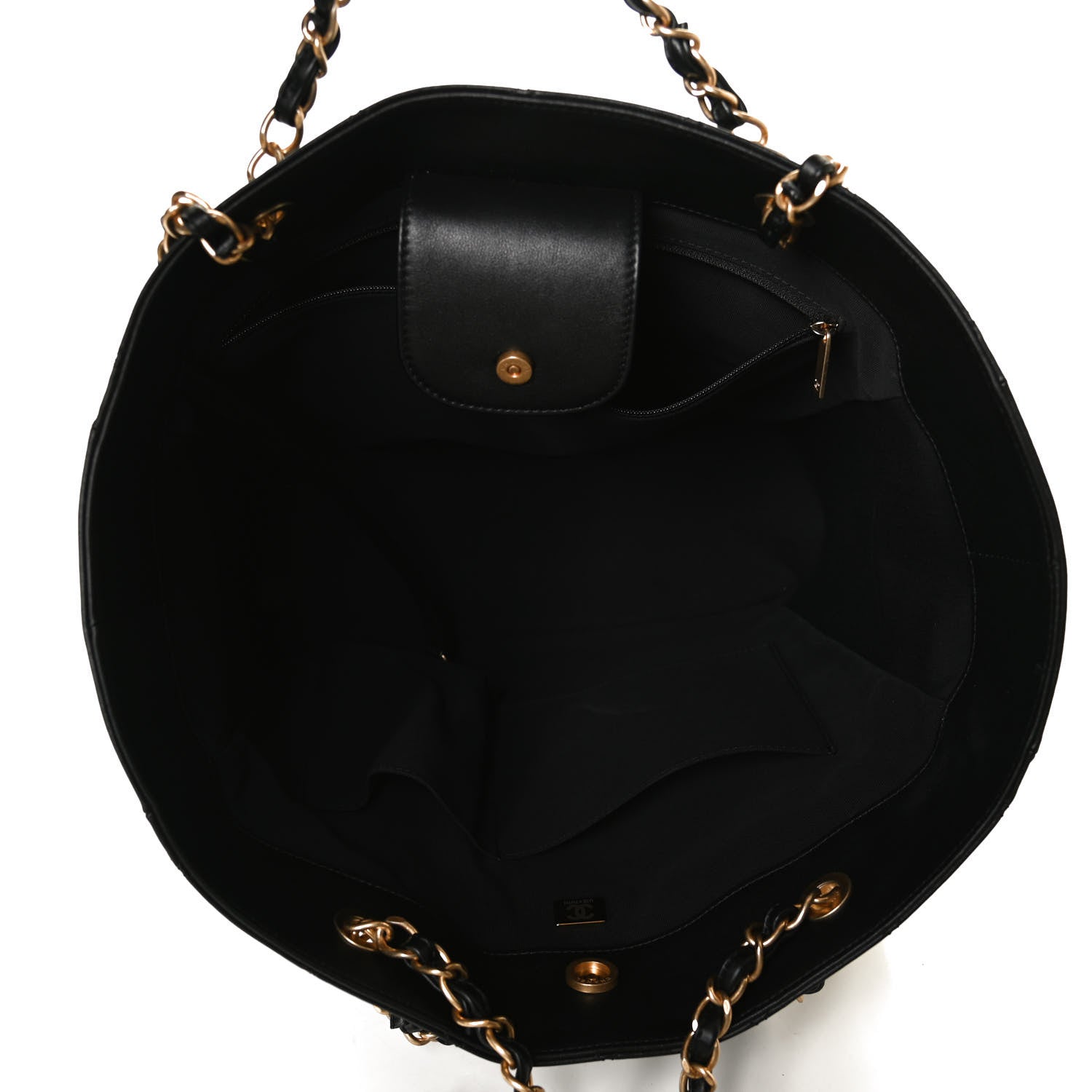 Chanel Calfskin Stitched Large Shopping Bag Black 5 of 10