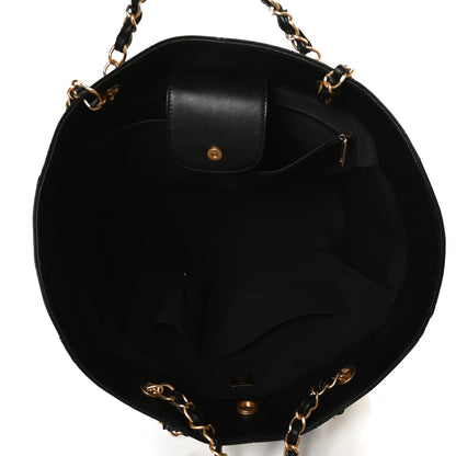 Chanel Calfskin Stitched Large Shopping Bag Black 5 of 10
