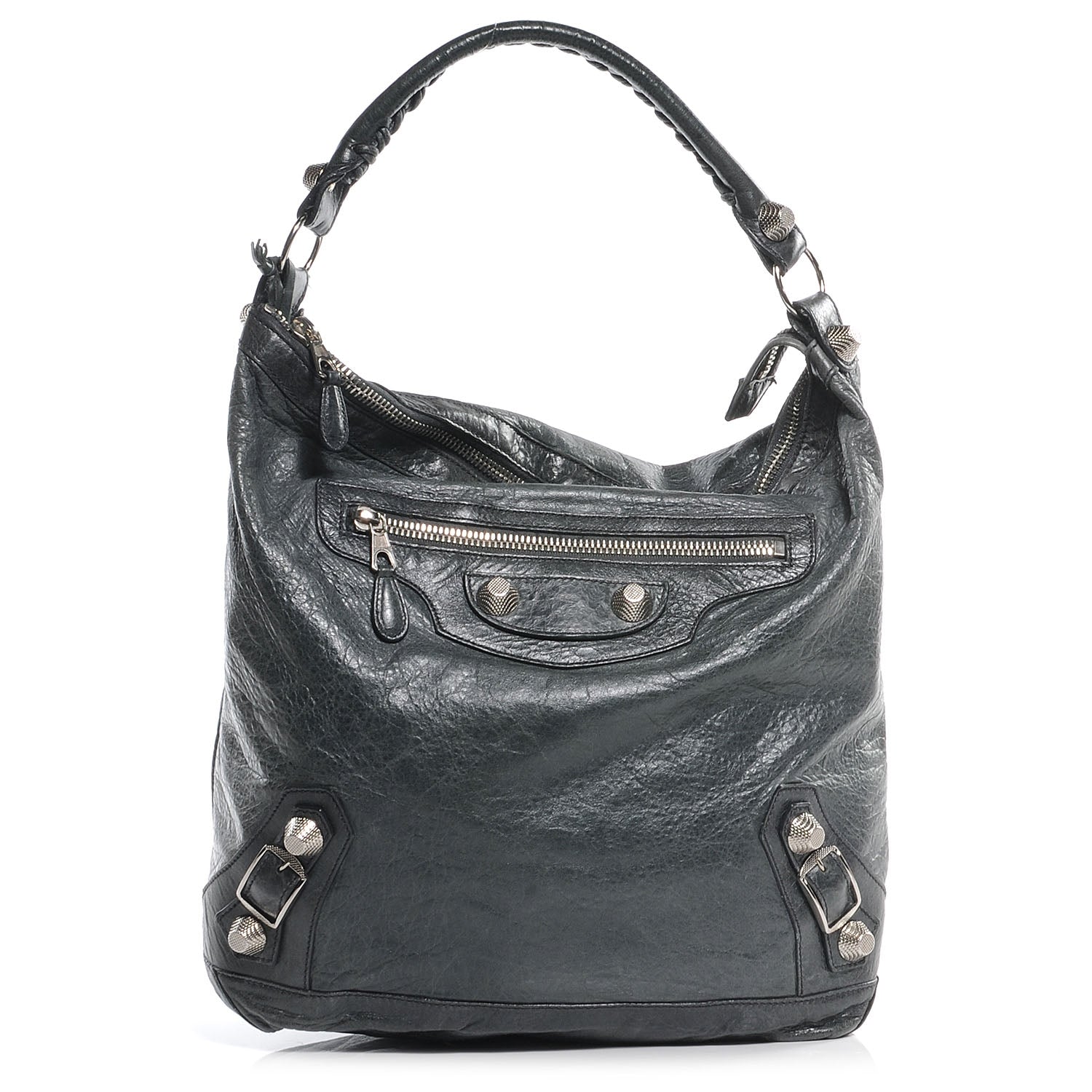 Balenciaga Chevre Giant 21 Silver Hardware Day Hobo Plomb 1 of 7