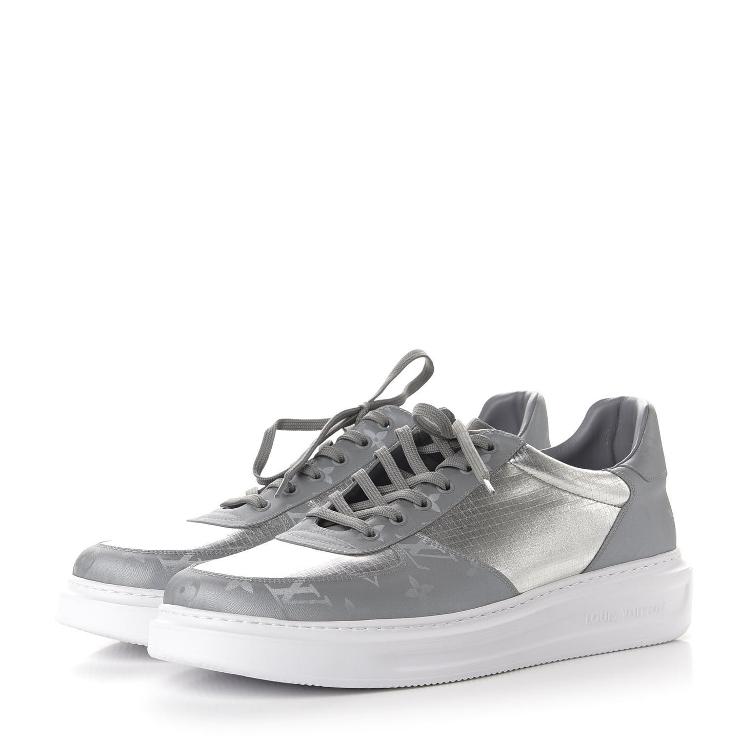 Canvas Monogram Beverly Hills Sneakers 10 Argent