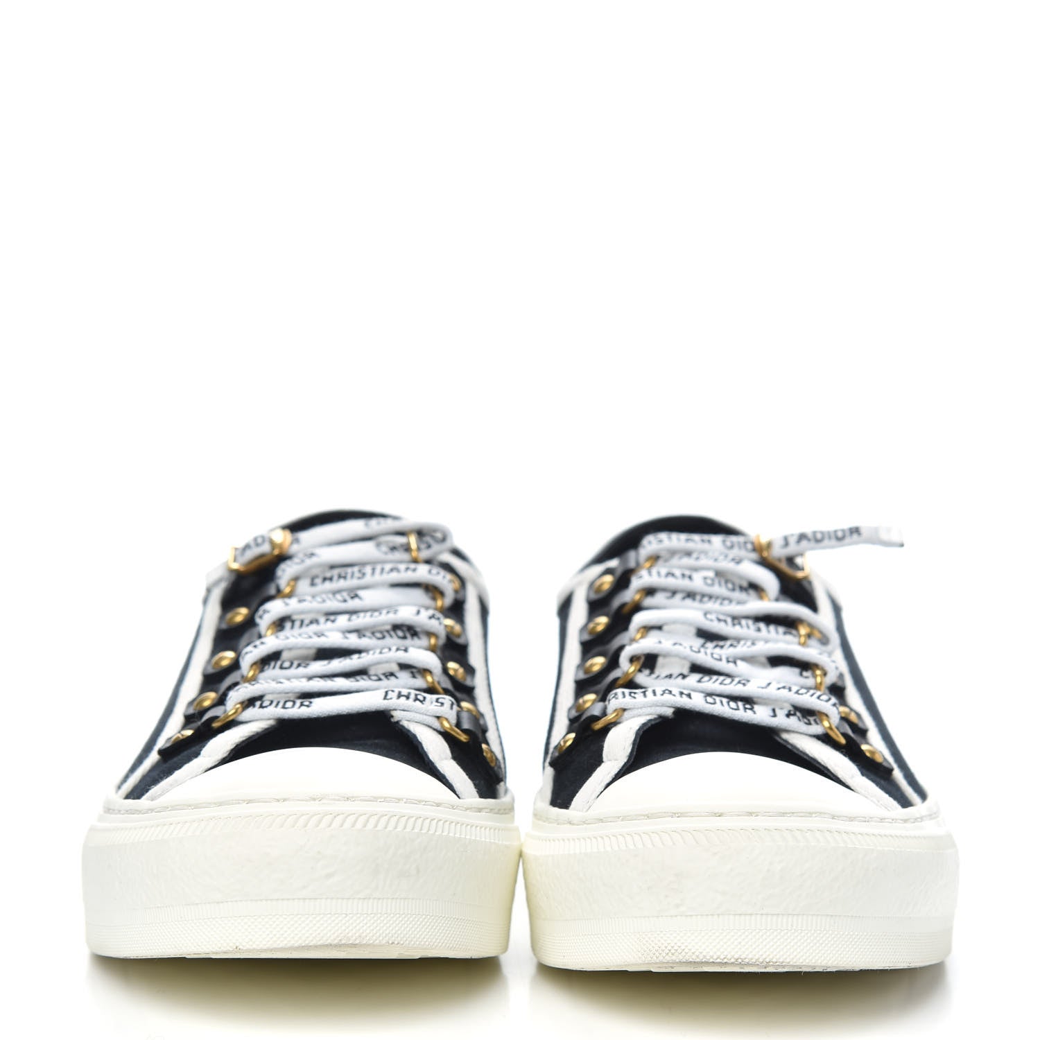 Christian Dior Canvas Walk'N'Dior Low Top Sneakers 38.5 Black 2 of 8