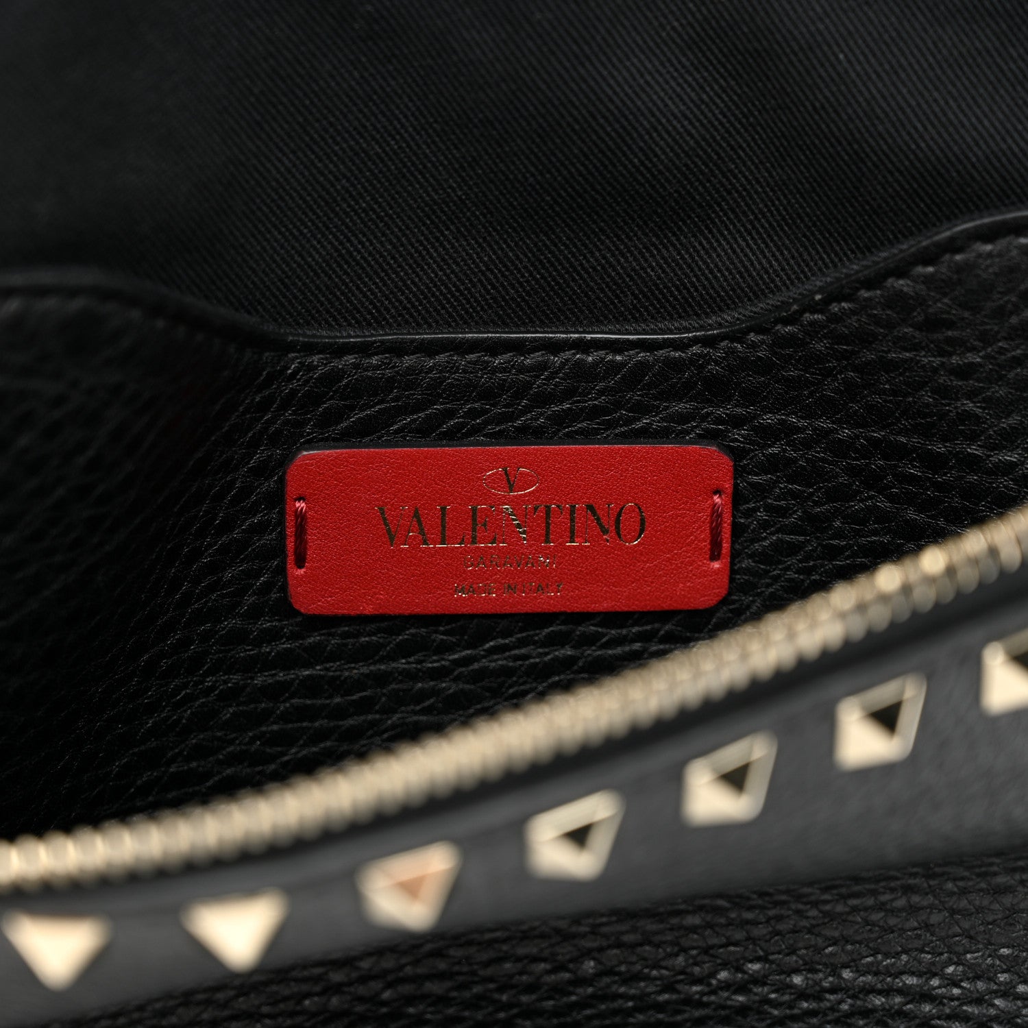Valentino Garavani Grainy Calfskin Rockstud Belt Bag Black 6 of 11