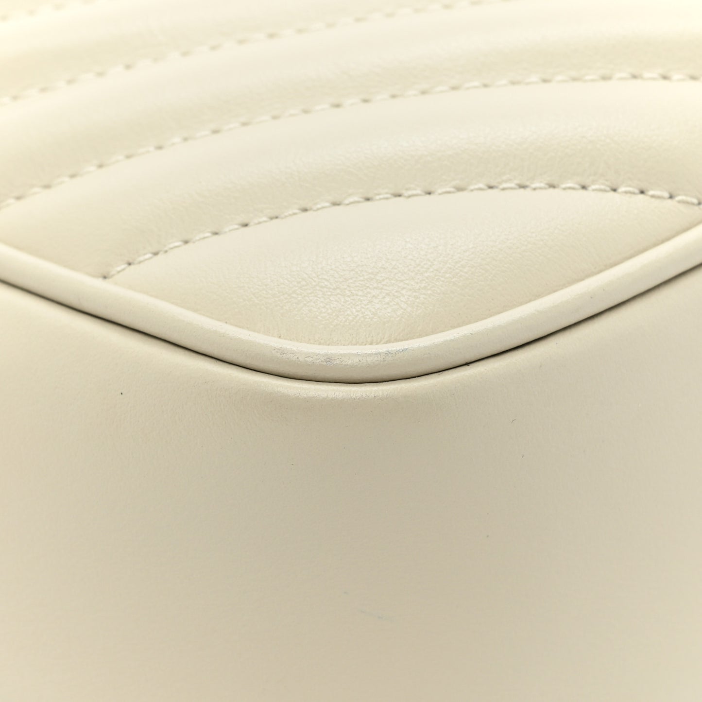 Calfskin Matelasse Monogram Lou Camera Bag Crema Soft