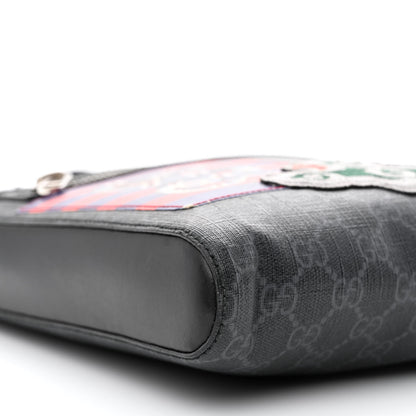 Gucci GG Supreme Monogram Night Courrier Flat Messenger Bag Black Multicolor 9 of 11