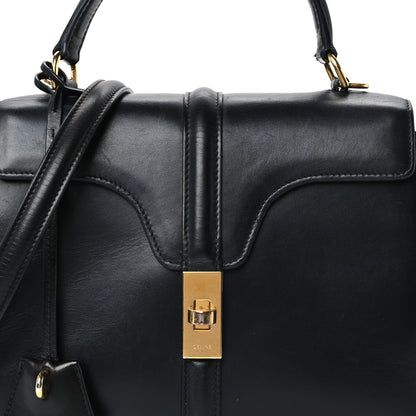 Celine Satinated Calfskin Small 16 Top Handle Bag Black 9 of 11