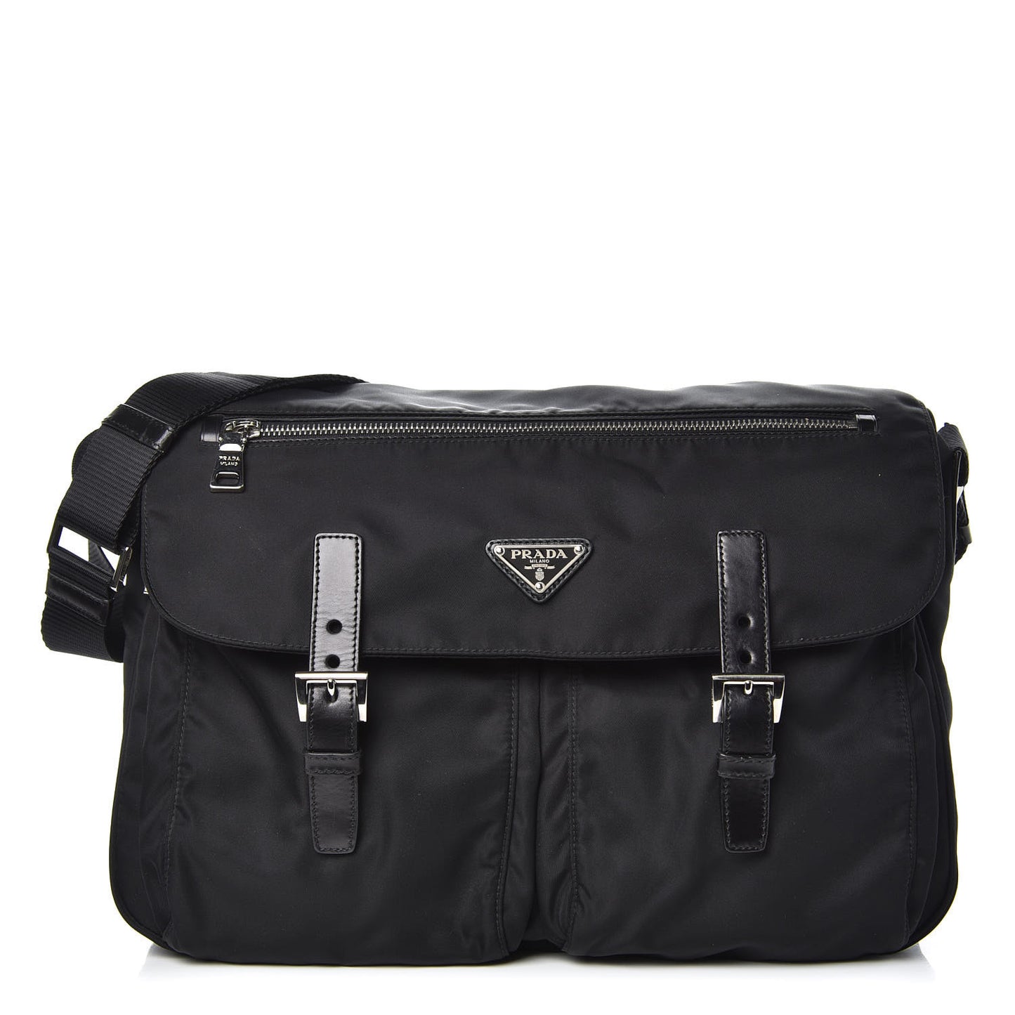 Tessuto Nylon Messenger Bag Black