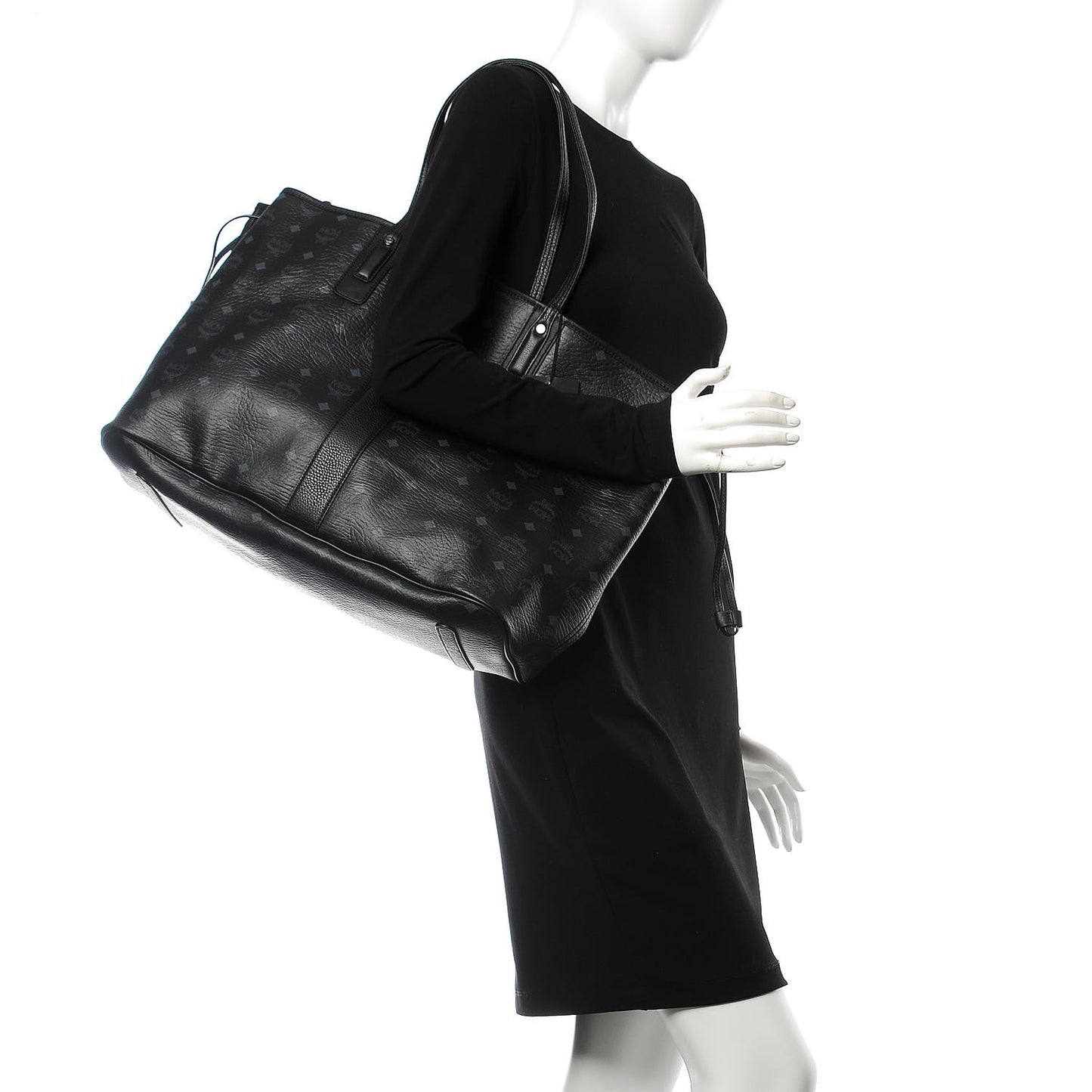 Visetos Large Liz Reversible Shopper Tote Black