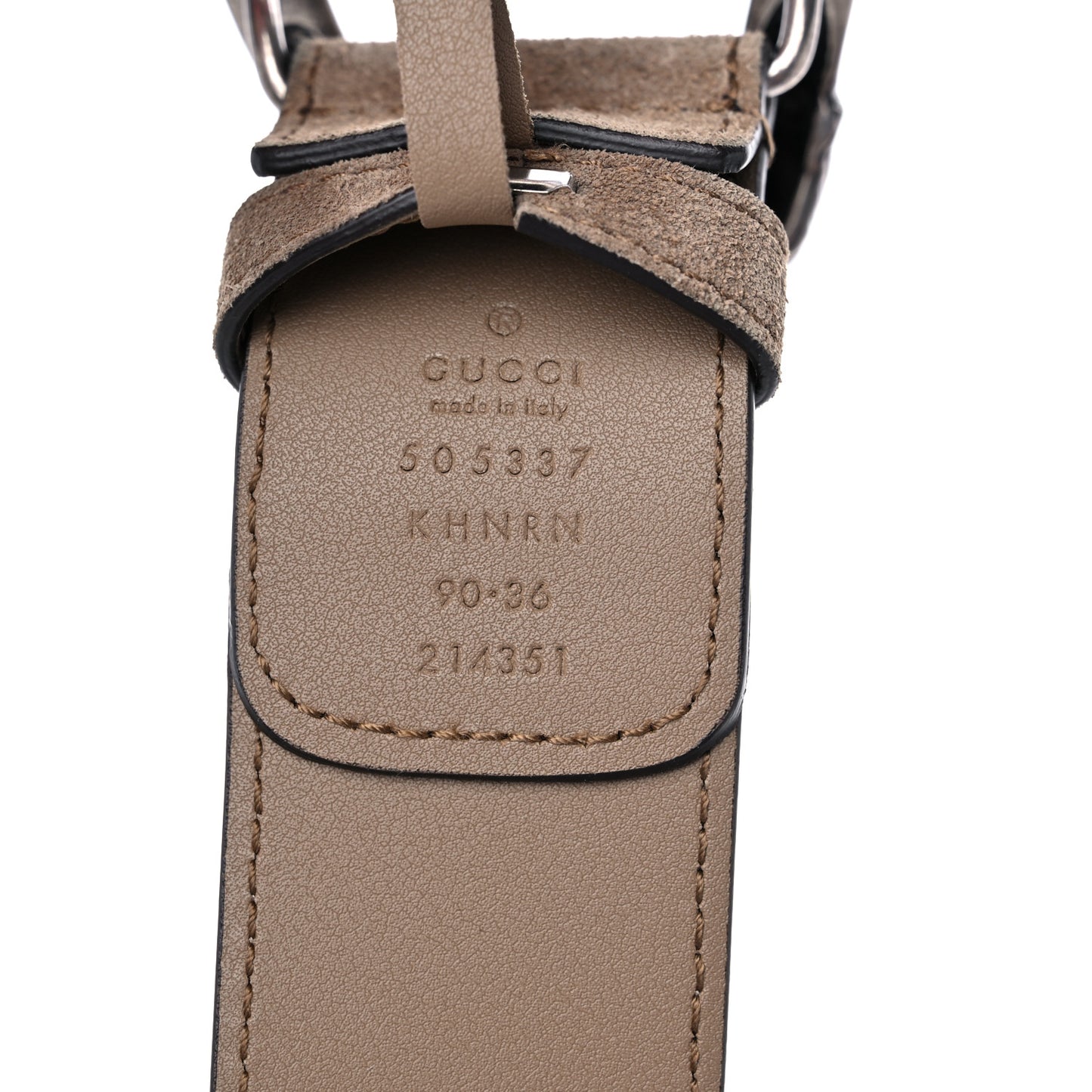 GG Supreme Monogram Suede Dionysus 40mm Belt 90 36 Beige Taupe