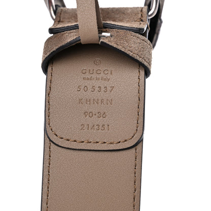Gucci GG Supreme Monogram Suede Dionysus 40mm Belt 90 36 Beige Taupe 3 of 4
